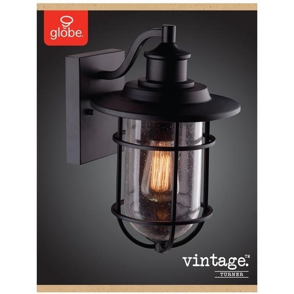 Globe Electric Globe Electric 3001850 Vintage 1-Light Natural Black Turner Wall Sconce 3001850